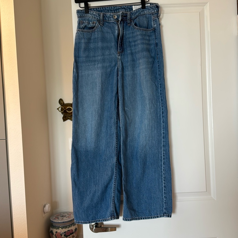 Rag and bone wide leg jeans